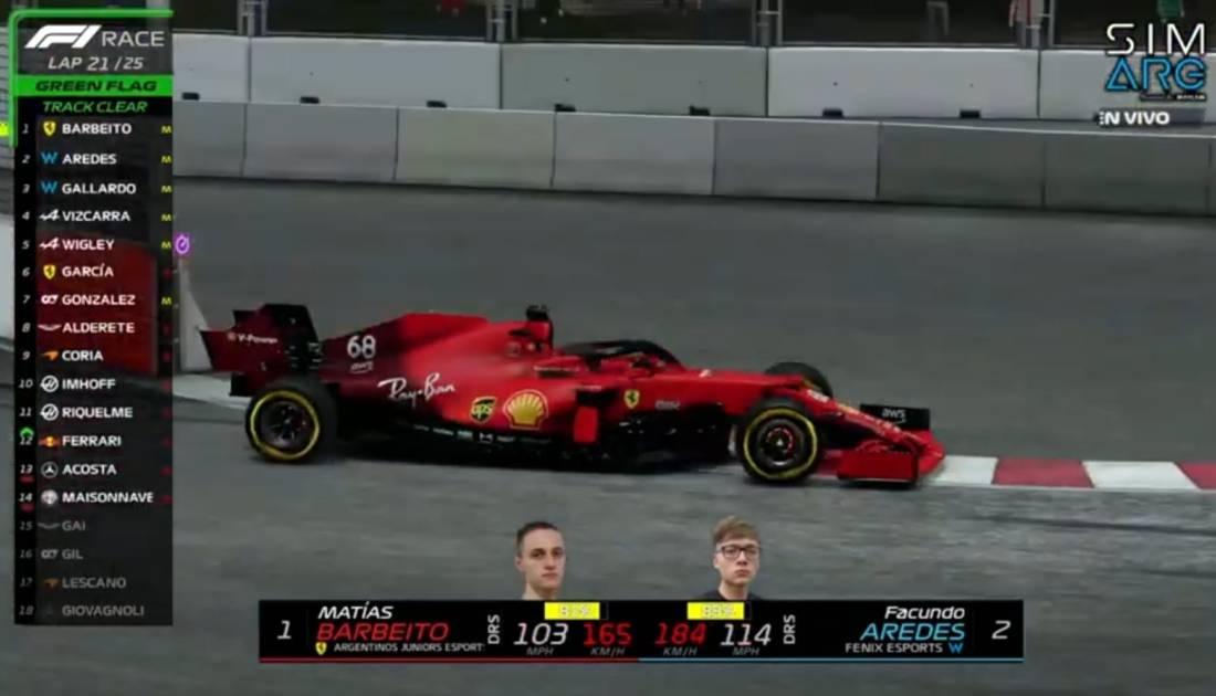 Ferrari festejó en la F1 virtual