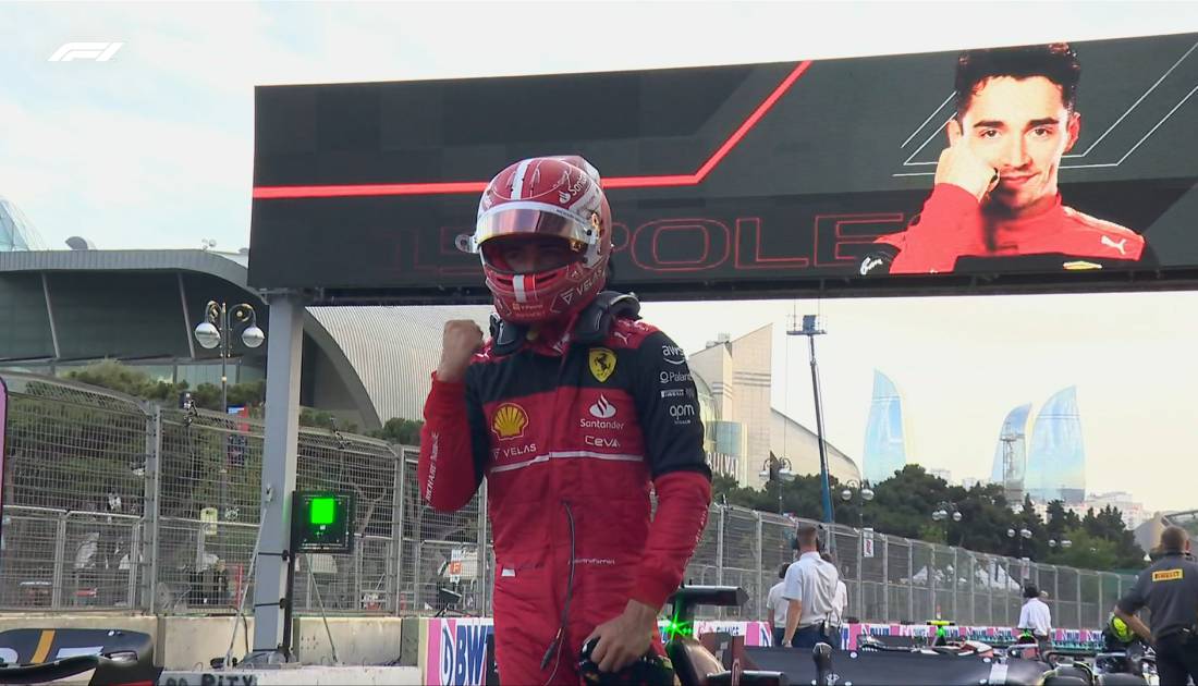 Leclerc, con la pole de la Fórmula 1 en Azerbaiyán