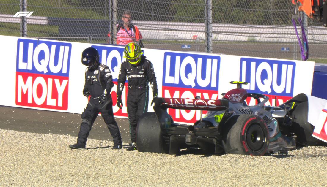 VIDEO: se pegó Lewis Hamilton en la F1 de Austria