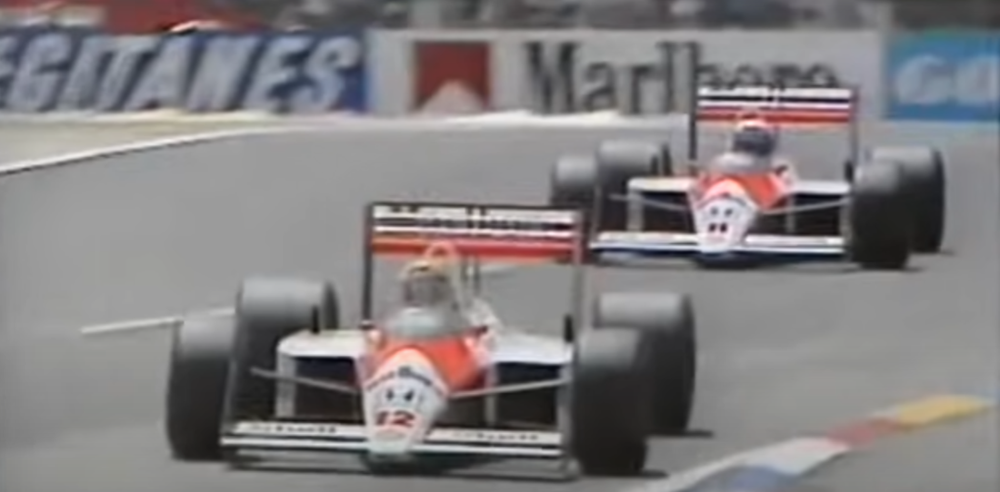 VIDEO: gran maniobra de Prost a Senna en la F1 de Francia