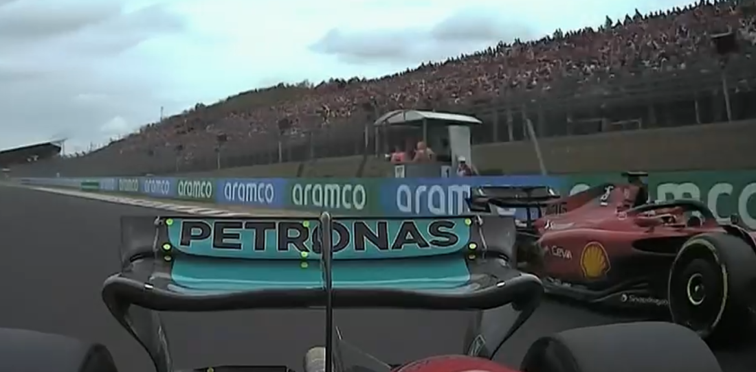 VIDEO: gran duelo entre George Russell y Charles Leclerc en el GP de Hungría