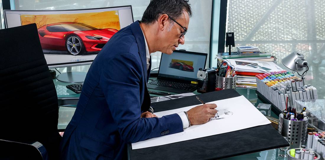VIDEO: la evocación artística de Ferrari en el recuerdo a don Enzo