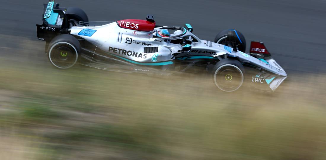 "1-2" de Mercedes y problemas para Verstappen en la primera práctica de F1 en Zandvoort