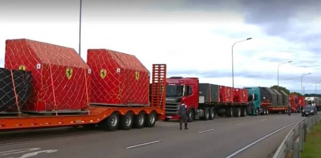 F1: camiones de Ferrari quedaron varados en Brasil