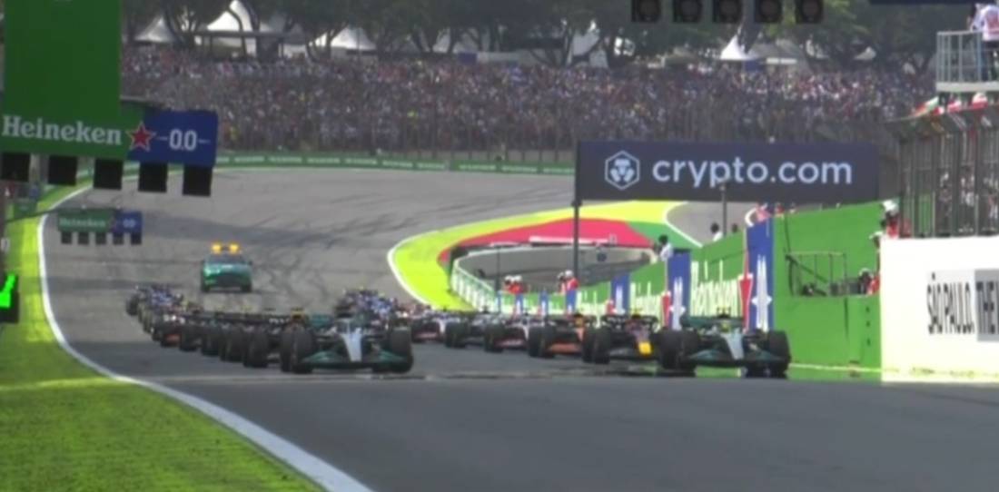 VIDEO: la largada del Gran Premio de San Pablo de F1 en Brasil