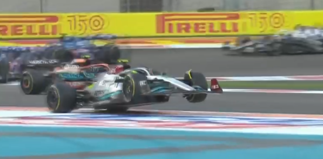 VIDEO: F1: Hamilton se despistó y tomó vuelo en Abu Dhabi