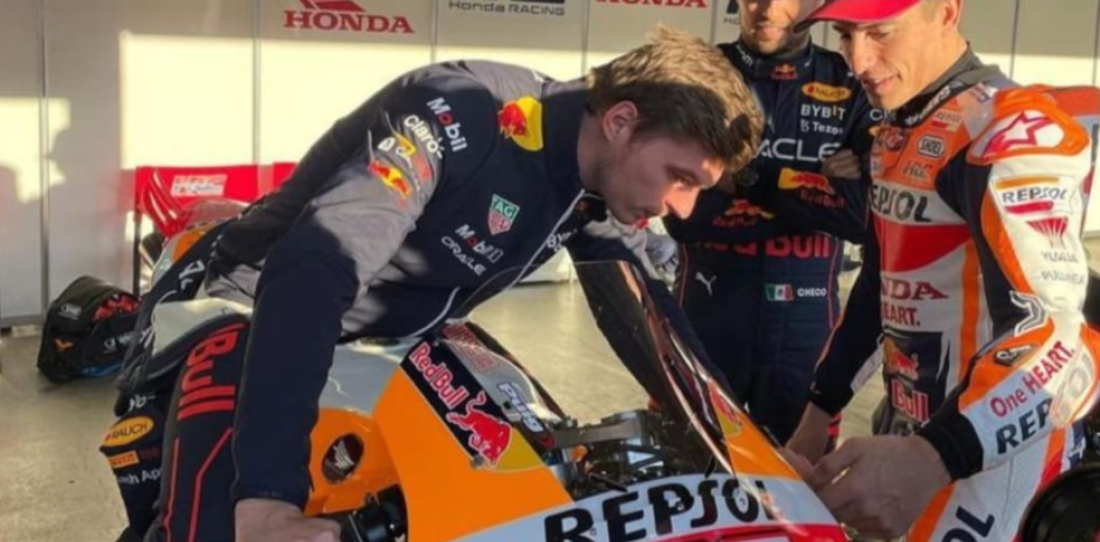 VIDEO: Max Verstappen se subió a la MotoGP de Marc Márquez