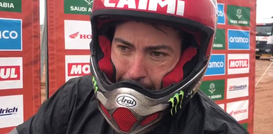 Franco Caimi tras la etapa 3 del Dakar 2023 con Carburando: "Fue una etapa dura"