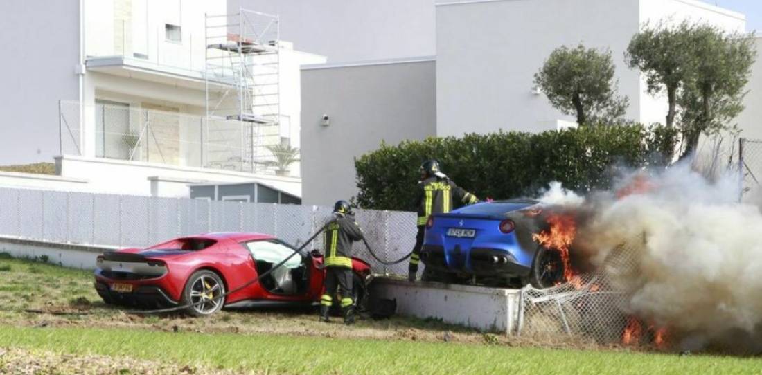 ¡en Llamas Dos Ferrari Volaron Y Chocaron Contra Una Pared Carburando 9157
