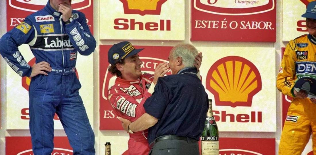 Ayrton Senna, 63 años: el encuentro con Fangio y el recuerdo de Hamilton