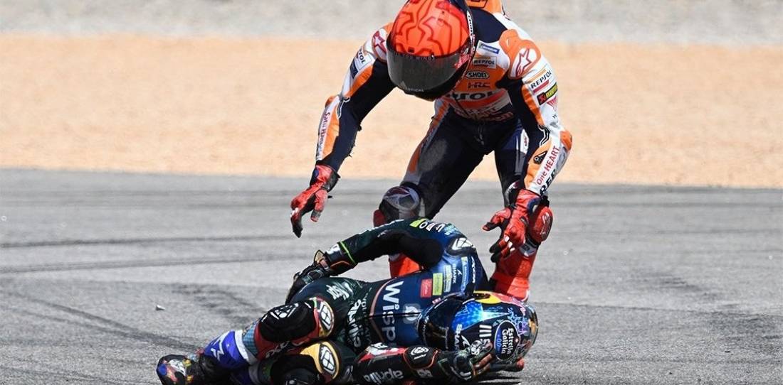 MotoGP: malas noticias para Márquez luego del accidente con Oliveira en Portimão