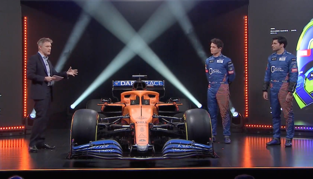 McLaren presentó el MCL35 que conducirán Lando Norris y Carlos Sainz
