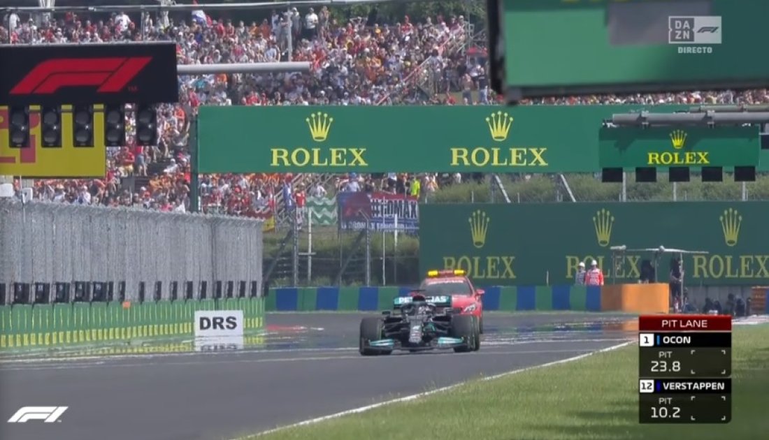 Insólito: Hamilton largó solo tras la bandera roja