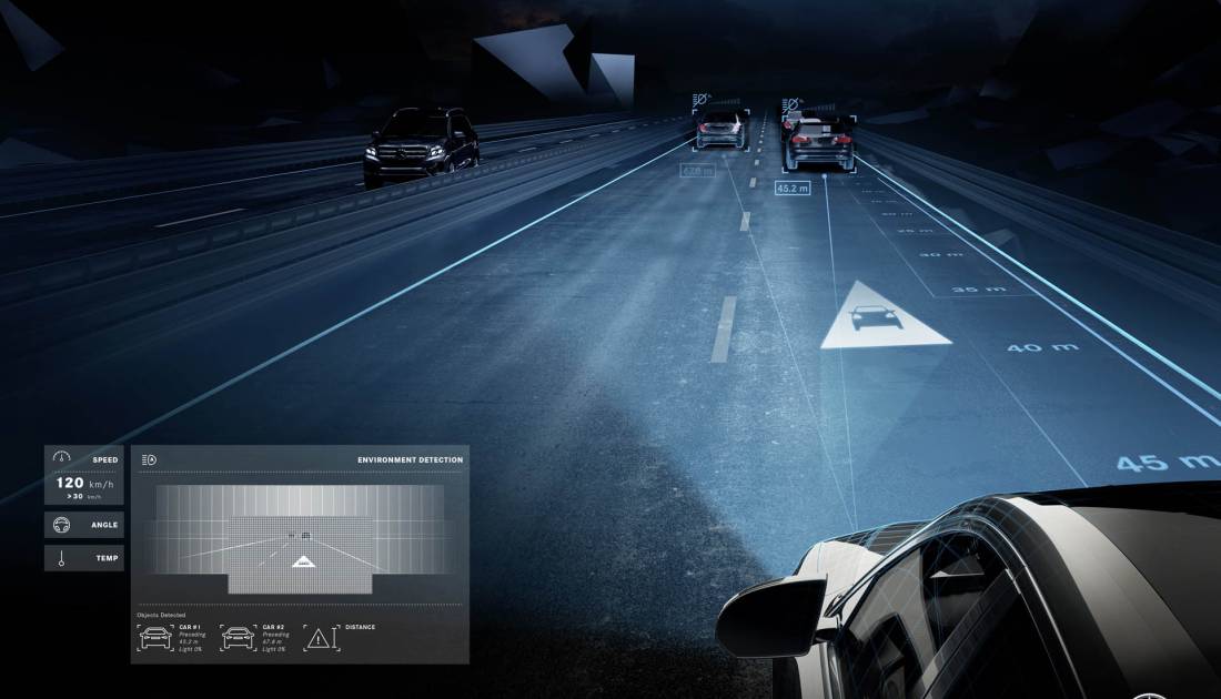 Los faros inteligentes de Mercedes