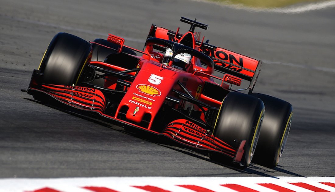 Vettel ubica a Ferrari adelante por primera vez en los tests