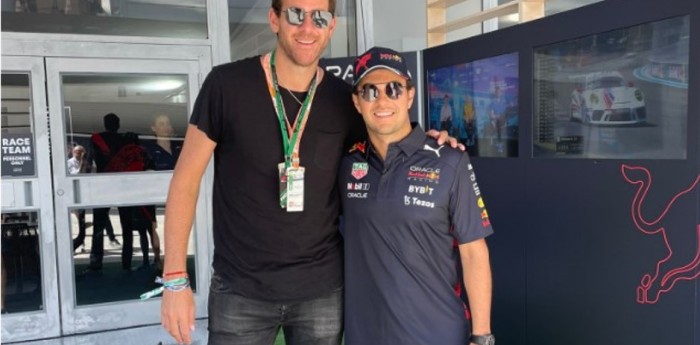 Del Potro, de visita en los boxes de Miami