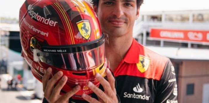 Sainz Jr. usará un casco especial en España