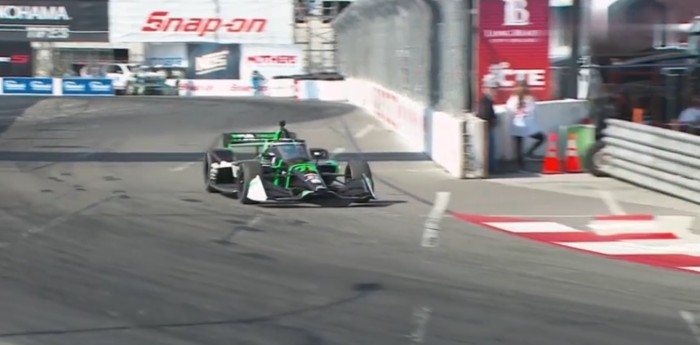 IndyCar: Canapino entró pasado y se salvó de darle otra vez al muro