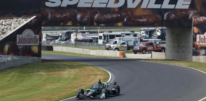 IndyCar: Rossi primero y Canapino 24° en una tanda llena de rojas en Road America