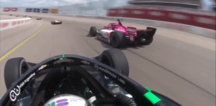 IndyCar: Canapino hizo una maniobra audaz con los neumático fríos en Iowa