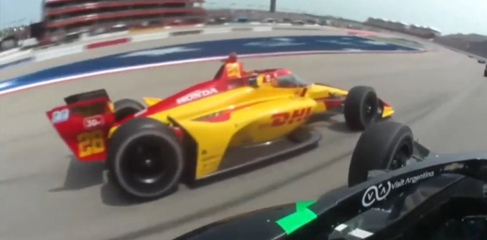 IndyCar: ¡A lo guapo! Canapino fue al frente y doblegó a Grosjean