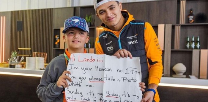 F1: Norris y el tierno momento junto a un pequeño fan en México