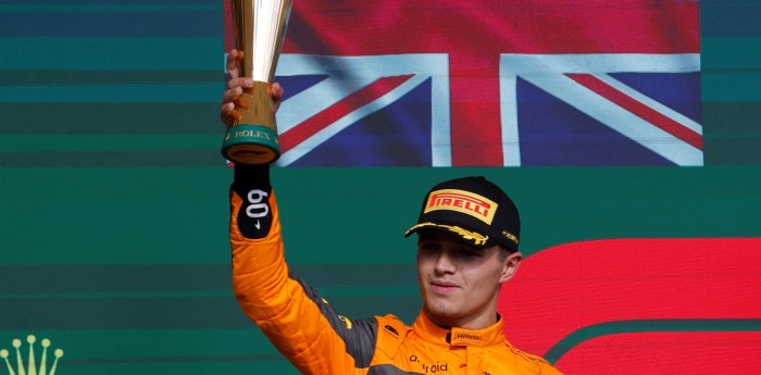 F1: ¡Lo hizo de nuevo! Norris rompió el trofeo del GP de Brasil