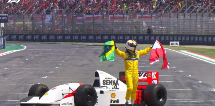 F1: ¡Emotivo! Vettel giró con el McLaren de Ayrton Senna en Imola