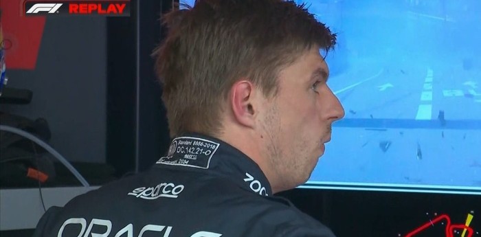 F1: ¡No lo podía creer! La reacción de Verstappen al durísimo choque de Checo Pérez