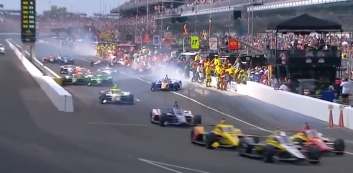 IndyCar: Canapino vivió una situación límite en los boxes de la Indy500