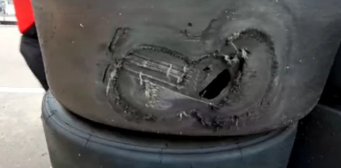 IndyCar: así quedó el neumático que generó la penalización a Canapino