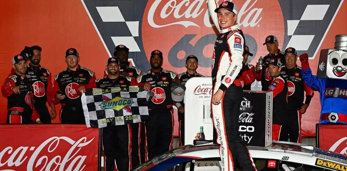 NASCAR: con la lluvia como protagonista, Christopher Bell ganó las Coca-Cola 600