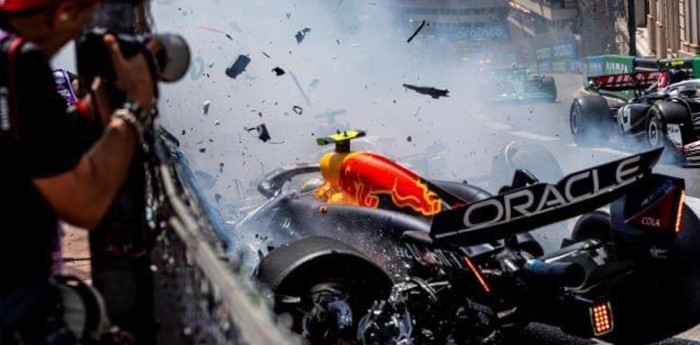 F1: un fotógrafo terminó herido tras el accidente de Checo Pérez