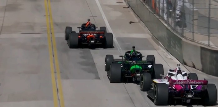 IndyCar: ¡Al limite! Canapino se encontró con Félix Rosenqvist en el final del entrenamiento