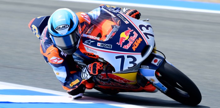 Valentín Perrone tras su primer triunfo en la MotoGP Rookie Cup: "Llegó la esperada victoria"
