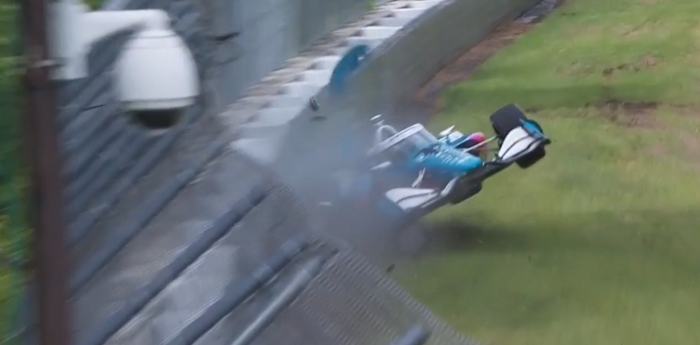 IndyCar: Newgarden protagonizó un durísimo choque en la clasificación