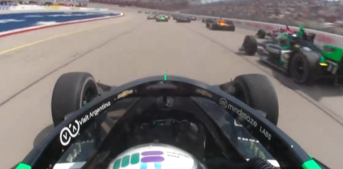 ¡A bordo! Así es una vuelta en Iowa arriba del auto de Canapino y otros pilotos de la IndyCar