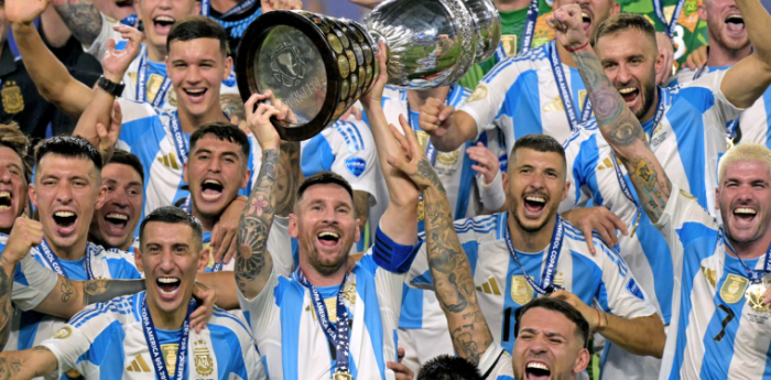 El eufórico festejo de Matías Rossi tras la consagración de Argentina en la Copa América