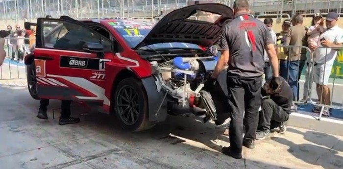 TCR South America: así quedó el auto de Rossi tras el encontronazo con Piquet