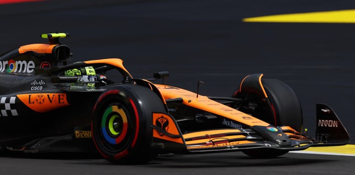 F1: Norris-Piastri y McLaren dominaron la segunda práctica del GP de Bélgica