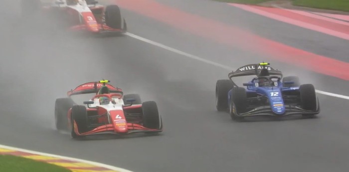 F2: el áspero duelo entre Colapinto y Antonelli en la curva Eau Rouge de Bélgica