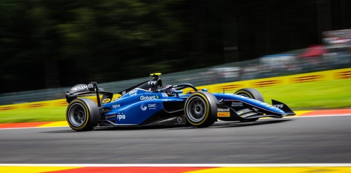 F2: Colapinto abandonó en la primera vuelta de la carrera en Bélgica