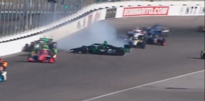 IndyCar: el incidente que involucró al auto que manejaba Canapino en Gateway