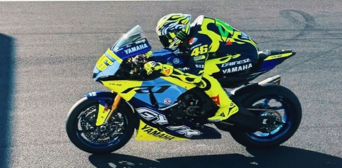 MotoGP: Valentino Rossi volvió a subirse a una moto de Yamaha en Misano