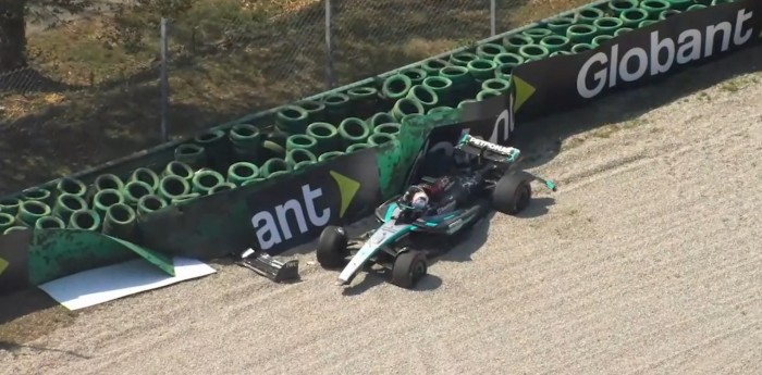 F1: el fortísimo accidente de Kimi Antonelli en su primera vez con Mercedes en Monza