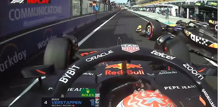 F1: El accidente que evitó Verstappen en la salida de boxes