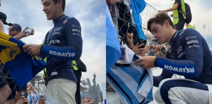 F1: El festejo de Colapinto con los fanáticos argentinos en Monza