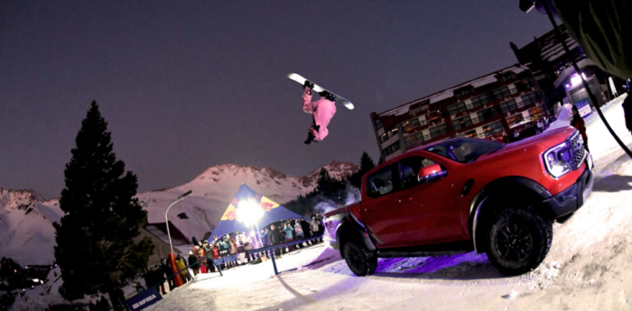 Ford presentó el Red Bull Street Light Snowboard Session en Las Leñas