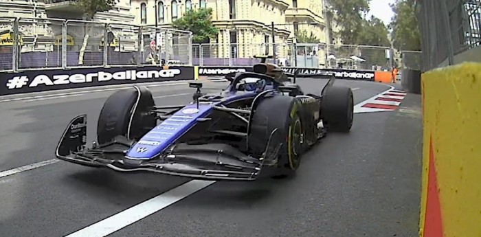 F1: así fue la primera salida a pista de Colapinto en el circuito de Baku en Azerbaiyán