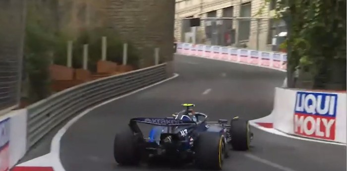 F1: Colapinto enfrentó por primera vez la desafiante "curva del castillo" en Baku